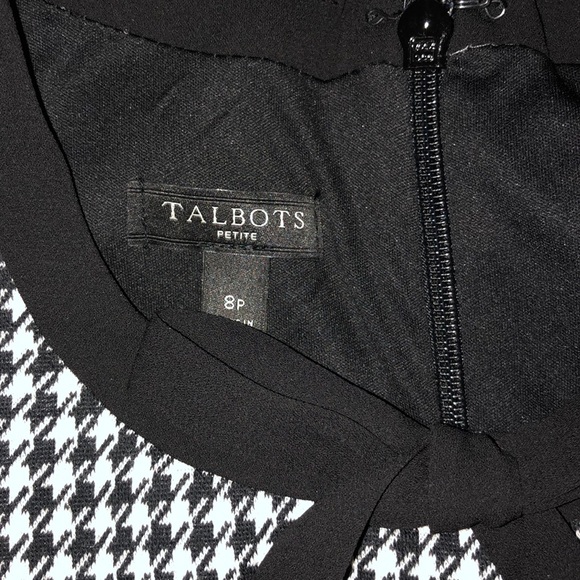 🖤TALBOTS🖤 TIPPED TIE NECK DRESS - HOUNDSTOOTH🖤 - Picture 9 of 9